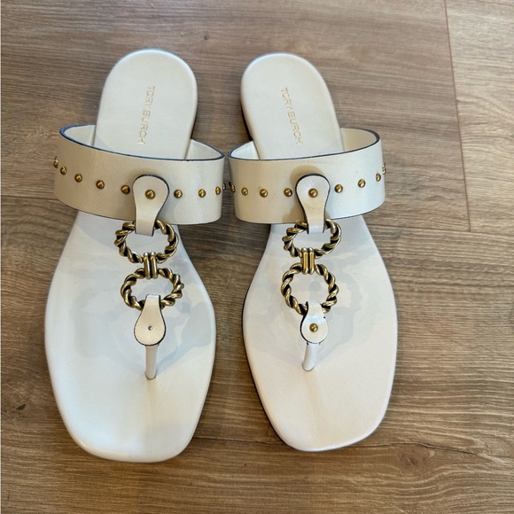 TORY BURCH Vintage Plaque Sandals -NEW but Flawed - Picture 3 of 8